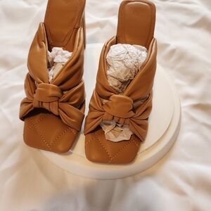 Square Toe Bowtie Heels